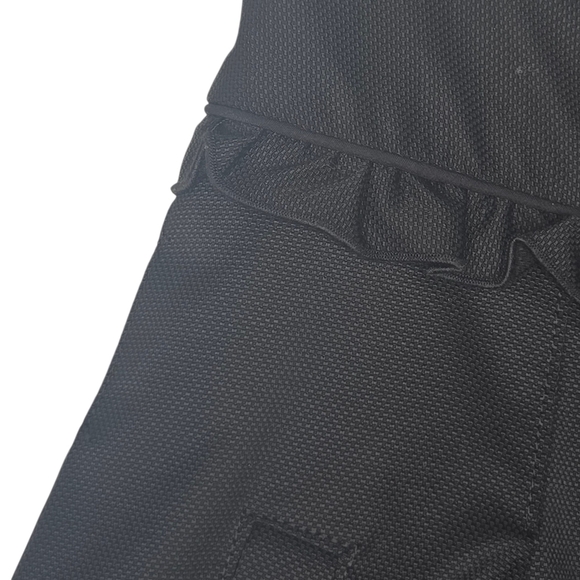 Cynthia Steffe Black Retro Pique Knit Ruffle Trim A Line Skirt Size 6 - Picture 3 of 8